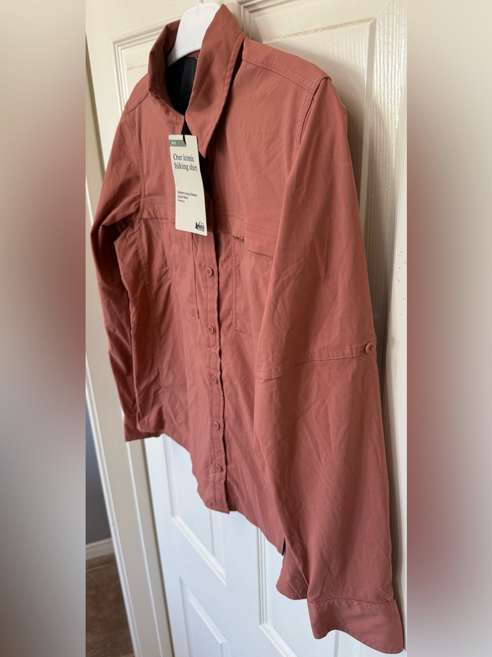 NWT REI Co-op Sahara Shirt Women’s S Sunfade Clay Hiking Camping - Picture 4 of 12